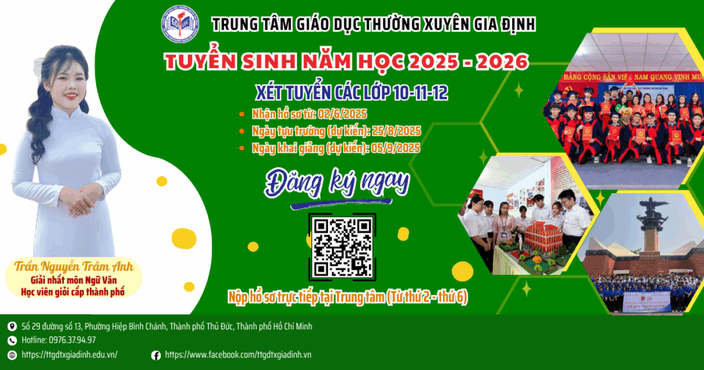 TUYỂN SINH NĂM HỌC 2025 – 2026