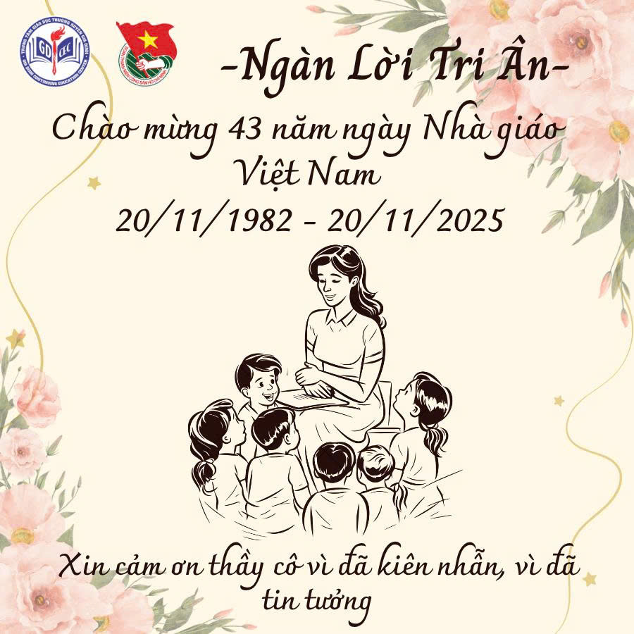 🎉 CÔNG BỐ KẾT QUẢ CUỘC THI “KHOẢNH KHẮC BÊN THẦY CÔ” VÀ THIẾT KẾ POSTER “NGÀN LỜI TRI ÂN🎉